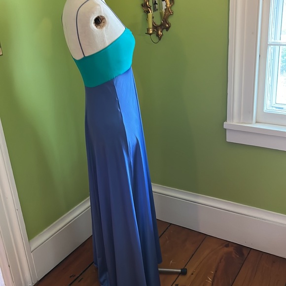 vintage 70s I. Magnin color blocked nightgown - Picture 3 of 5